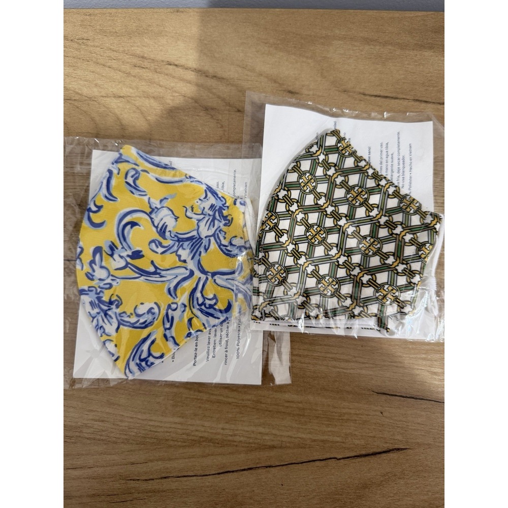Tory Burch  Face Masks  Set of 2  New L
